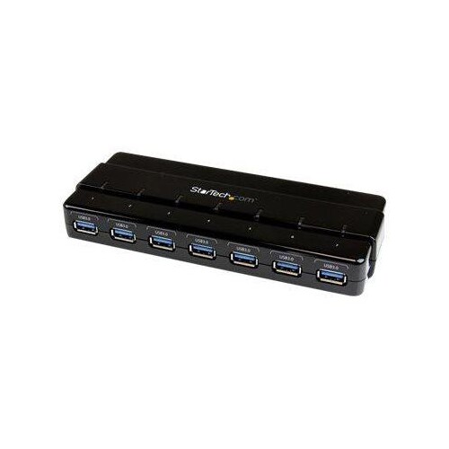 StarTech.com 7 Port USB 3.0 SuperSpeed Hub - USB 3 Hub Netzteil / Stromanschluss und Kabel Produktbild