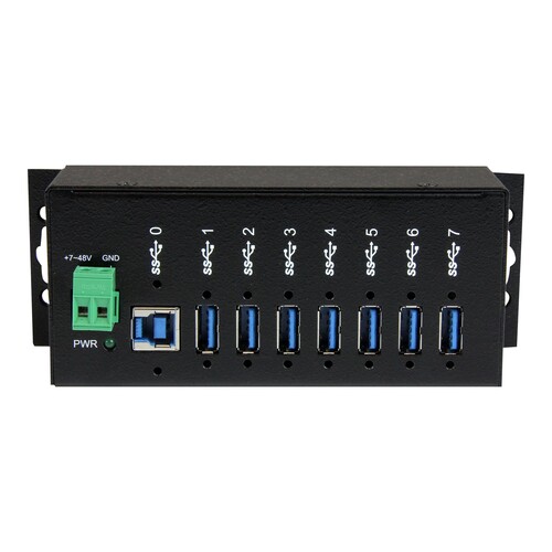 StarTech.com Industrieller 7 Port USB 3.0 Hub mit Überspannungsschutz Produktbild Additional View 2 L