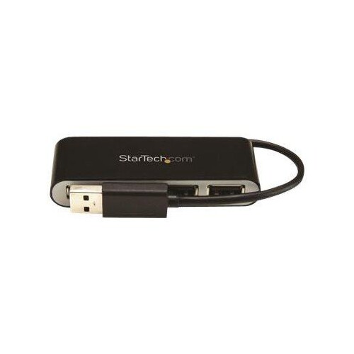 StarTech.com Mobiler 4-Port-USB 2.0-Hub mit integriertem Kabel Produktbild Additional View 3 L