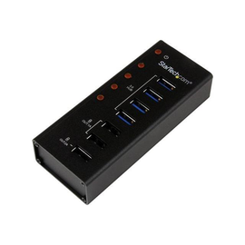 StarTech.com 4 Port USB 3.0 Hub plus 3 Ladeanschlüsse (2x 1A & 1x 2A) Produktbild