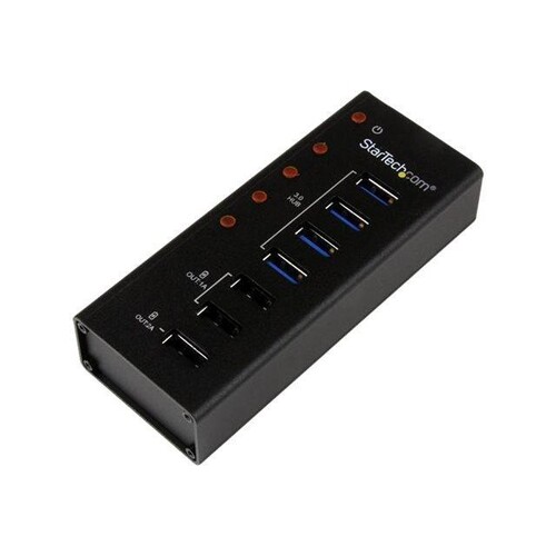 StarTech.com 4 Port USB 3.0 Hub plus 3 Ladeanschlüsse (2x 1A & 1x 2A) Produktbild