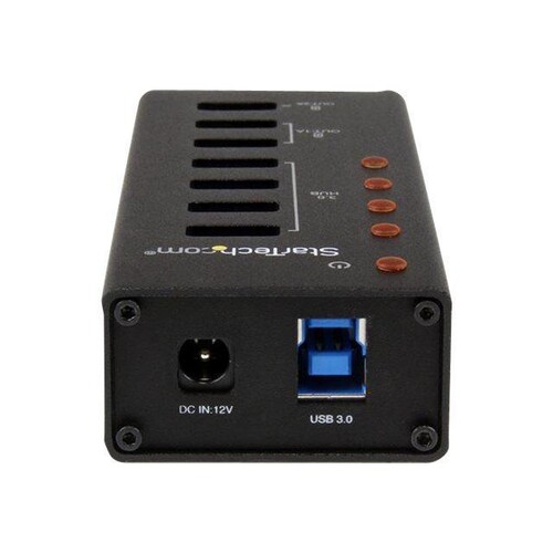 StarTech.com 4 Port USB 3.0 Hub plus 3 Ladeanschlüsse (2x 1A & 1x 2A) Produktbild Additional View 1 L