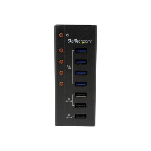 StarTech.com 4 Port USB 3.0 Hub plus 3 Ladeanschlüsse (2x 1A & 1x 2A) Produktbild Additional View 2 L