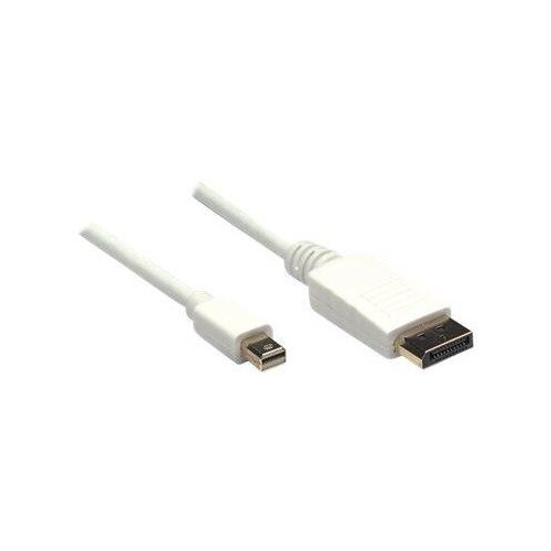 Manhattan Mini DisplayPort 1.1 to DisplayPort Cable, 1080p@60Hz, 2m, Male to Male, 10.8 Gbps, White, Produktbild Additional View 1 L