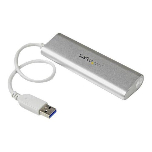 StarTech.com 4 Port kompakter USB 3.0 Hub mit eingebautem Kabel Produktbild Additional View 3 L