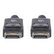 Manhattan DisplayPort 1.2 Cable, 4K@60hz, 3m, Male to Male, With Latches, Fully Shielded, Black, Lif Produktbild Additional View 2 S