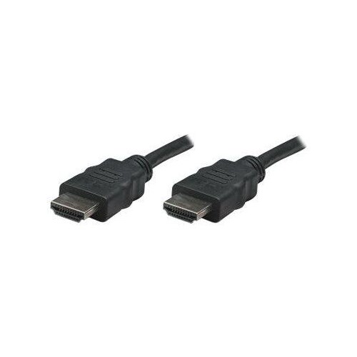 Manhattan HDMI Cable, 1080p@60Hz (High Speed), 7.5m, Male to Male, Black, Fully Shielded, Gold Plate Produktbild