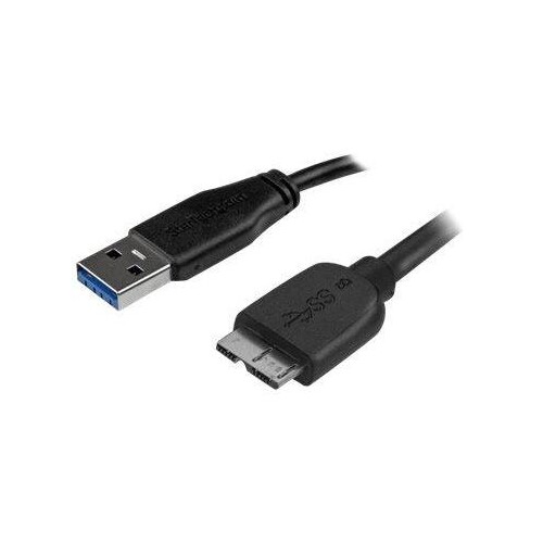 StarTech.com 3m schlankes SuperSpeed USB 3.0 A auf Micro B Kabel - St/St - USB 3.0 Anschlusskabel - Produktbild