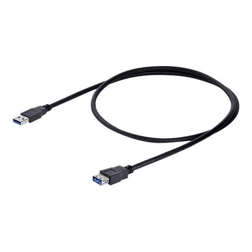 StarTech.com 1m USB 3.0 Verlängerungskabel - USB 3 Typ A Kabel Verlängerung - Stecker/ Buchse - Schw Produktbild Additional View 1 L