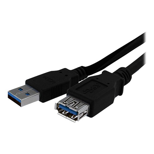 StarTech.com 1m USB 3.0 Verlängerungskabel - USB 3 Typ A Kabel Verlängerung - Stecker/ Buchse - Schw Produktbild Additional View 2 L