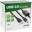 InLine USB 2.0 Kabel - aktiv mit Signalverstärkung "Repeater" - A an B - 10m Produktbild Additional View 2 S