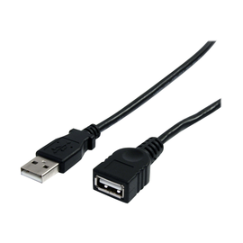 StarTech.com USB 2.0 Verlängerung 90cm - USB-A Verlängerungskabel Stecker auf Buchse - Schwarz - USB Produktbild