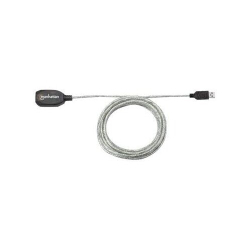 Manhattan USB-A to USB-A Extension Cable, 5m, Male to Female, Active, Translucent Silver, 480 Mbps ( Produktbild Additional View 3 L