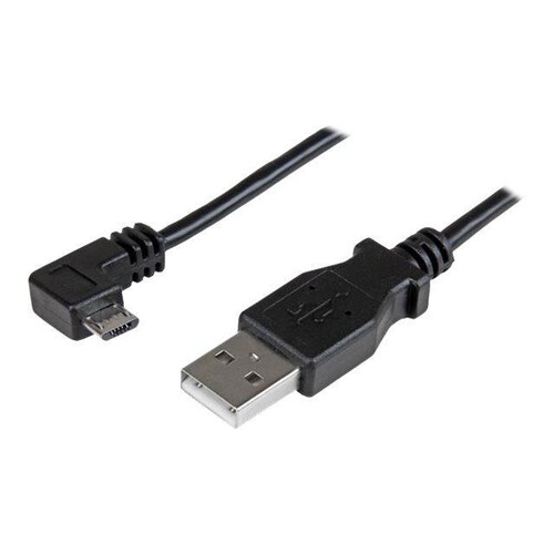 StarTech.com Micro USB Lade/Sync-Kabel - St/St - Micro USB rechtsgewinkelt - 1m - USB auf Micro USB Produktbild