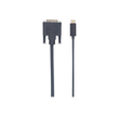 Manhattan USB-C to DVI-D Cable, 1080p@60Hz, 2m, Male to Female, Black, Compatible with DVD-D, Three Produktbild Additional View 1 S