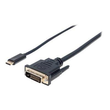 Manhattan USB-C to DVI-D Cable, 1080p@60Hz, 2m, Male to Female, Black, Compatible with DVD-D, Three Produktbild Additional View 2 S