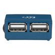 Manhattan USB-A 4-Port Micro Hub, 4x USB-A Ports, Blue, 480 Mbps (USB 2.0) Produktbild Additional View 2 S
