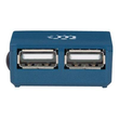 Manhattan USB-A 4-Port Micro Hub, 4x USB-A Ports, Blue, 480 Mbps (USB 2.0) Produktbild Additional View 4 S