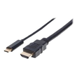Manhattan USB-C to HDMI Cable, 4K@30Hz, 2m, Black, Male to Male, Three Year Warranty, Polybag Produktbild