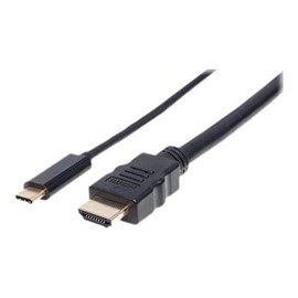 Manhattan USB-C to HDMI Cable, 4K@30Hz, 2m, Black, Male to Male, Three Year Warranty, Polybag Produktbild