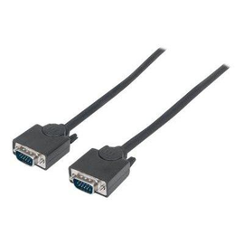 Manhattan VGA Monitor Cable, 1.8m, Black, Male to Male, HD15, Cable of higher SVGA Specification (fu Produktbild