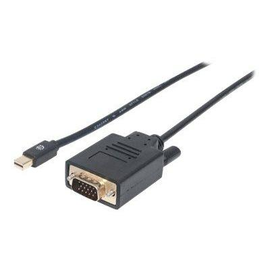 Manhattan Mini DisplayPort 1.2a to VGA Cable, 1080@60Hz, Active, 1.8m, Male to Male, Black, Lifetime Produktbild