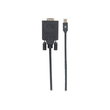 Manhattan Mini DisplayPort 1.2a to VGA Cable, 1080@60Hz, Active, 1.8m, Male to Male, Black, Lifetime Produktbild Additional View 1 S