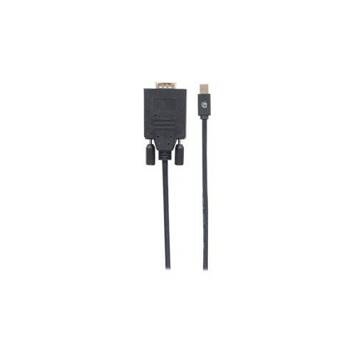 Manhattan Mini DisplayPort 1.2a to VGA Cable, 1080@60Hz, Active, 1.8m, Male to Male, Black, Lifetime Produktbild Additional View 1 L