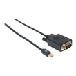 Manhattan Mini DisplayPort 1.2a to VGA Cable, 1080@60Hz, Active, 1.8m, Male to Male, Black, Lifetime Produktbild Additional View 3 S