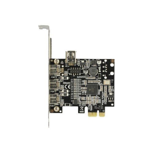 Delock PCI Express Card > 3 x external FireWire B + 1 x internal FireWire A Produktbild