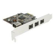 Delock PCI Express Card > 3 x external FireWire B + 1 x internal FireWire A Produktbild Additional View 2 S