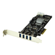 StarTech.com 4-Port USB 3.0 PCI Express Card Adapter - PCIe SuperSpeed USB 3.0 Expansion Card w/ 2 D Produktbild