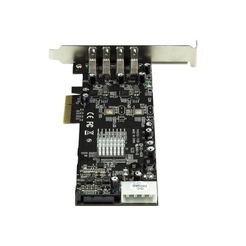 StarTech.com 4-Port USB 3.0 PCI Express Card Adapter - PCIe SuperSpeed USB 3.0 Expansion Card w/ 2 D Produktbild Additional View 2 L