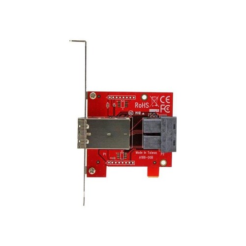 StarTech.com Mini-SAS Adapter - Dual SFF-8643 auf SFF-8644 - Voll und Low-Profile Slotblech - 12Gbit Produktbild Additional View 2 L