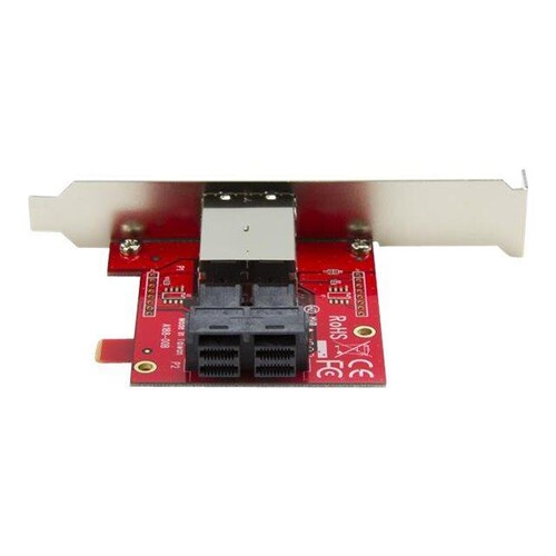 StarTech.com Mini-SAS Adapter - Dual SFF-8643 auf SFF-8644 - Voll und Low-Profile Slotblech - 12Gbit Produktbild Additional View 3 L