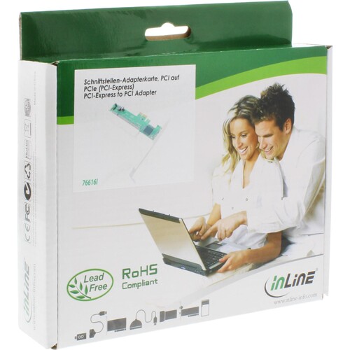 InLine Schnittstellen-Adapterkarte - PCI auf PCIe (PCI-Express) Produktbild Additional View 2 L