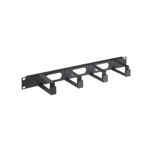 IC Intracom Intellinet Kabelmanagement für 19"-Schränke, 1 HE, 4 große Kunststoffringe, schwarz - Ka Produktbild Front View L