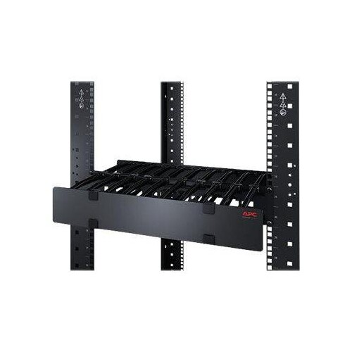 APC Horizontal Cable Manager Single-Sided with Cover - Rack - Kabelführungssatz - Schwarz - 1U - 48. Produktbild