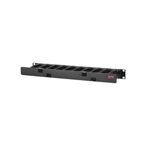APC Horizontal Cable Manager Single-Sided with Cover - Rack - Kabelführungssatz - Schwarz - 1U - 48. Produktbild Additional View 1 L