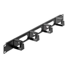 IC Intracom Intellinet Kabelmanagement für 19"-Schränke, 1 HE, 4 kleine Kunststoffringe, schwarz - K Produktbild