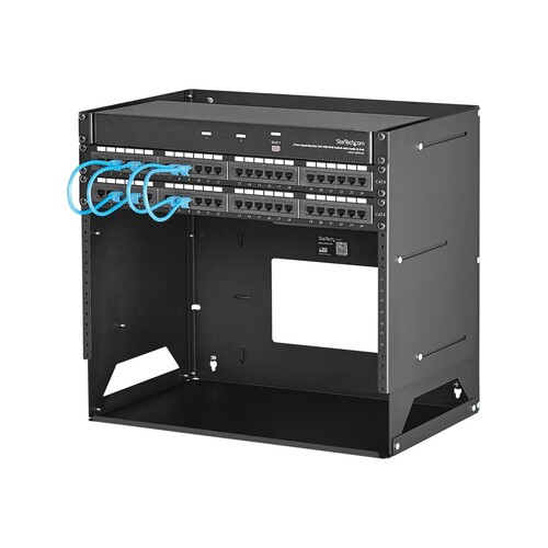 StarTech.com Wandmontage Server Rack mit Fachboden - 4HE - Anpassbar von 30,5 cm - 45,7cm - Rack (Wa Produktbild Additional View 2 L