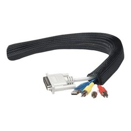 IC Intracom Manhattan FlexWrap Cable Tidy, 1.8m, Black, Tidies up and helps protect multiple cables, Produktbild