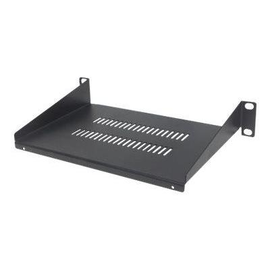 Intellinet 10" Cantilever Shelf, 1U, 150mm Depth, Vented, Max 45kg, Black, Three Year Warranty - Rac Produktbild