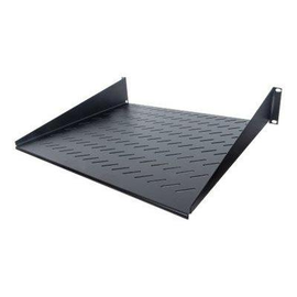 Intellinet 19" Cantilever Shelf, 2U, 2-Point Front Mount, 400mm Depth, Vented, Max 25kg, Black, Thre Produktbild