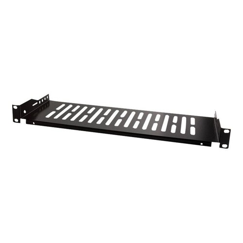 LogiLink Rack - Regal - Schwarz, RAL 9005 - 1U - 48.3 cm (19") Produktbild Front View L