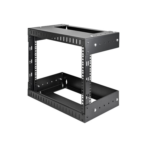 StarTech.com 8HE 19 Zoll Wand Netzwerk Rack - 2 Pfosten, offener Rahmen mit einstellbare Tiefe(30-50 Produktbild