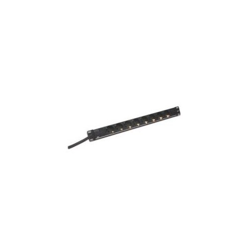DIGITUS Steckdosenleiste mit Aluminiumprofil, 8-fach Schutzkontaktsteckdose, 2 m Zuleitung Produktbild Additional View 1 L