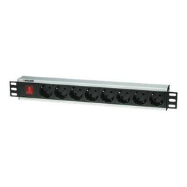 Intellinet 19" Rackmount 8-Way Power Strip - German Type, With On/Off Switch, No Surge Protection - Produktbild