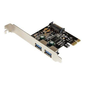 StarTech.com 2 Port USB 3.0 SuperSpeed PCI Express Schnittstellenkarte mit SATA Stromanschluss Produktbild