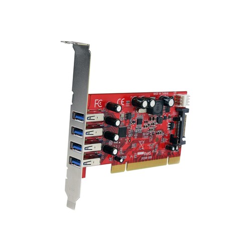 StarTech.com 4 Port USB 3.0 PCI Schnittstellenkarte - PCI SuperSpeed USB 3.0 Controller Karte - 2 x Produktbild Additional View 1 L